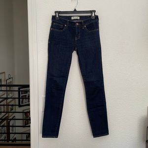 Madewell dark denim stretch skinny jeans - like new